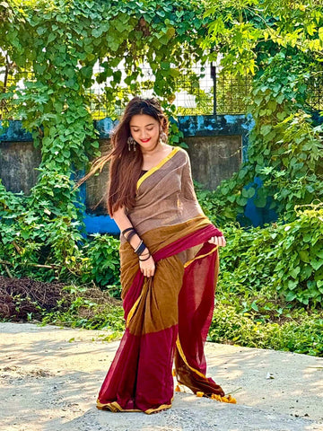 Copy 2 Premium Mulmul Cotton Saree | Breathable Summer Saree